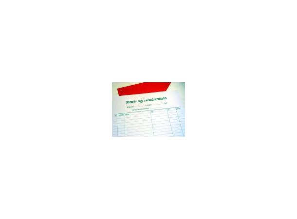Start og resultatliste (10) 
